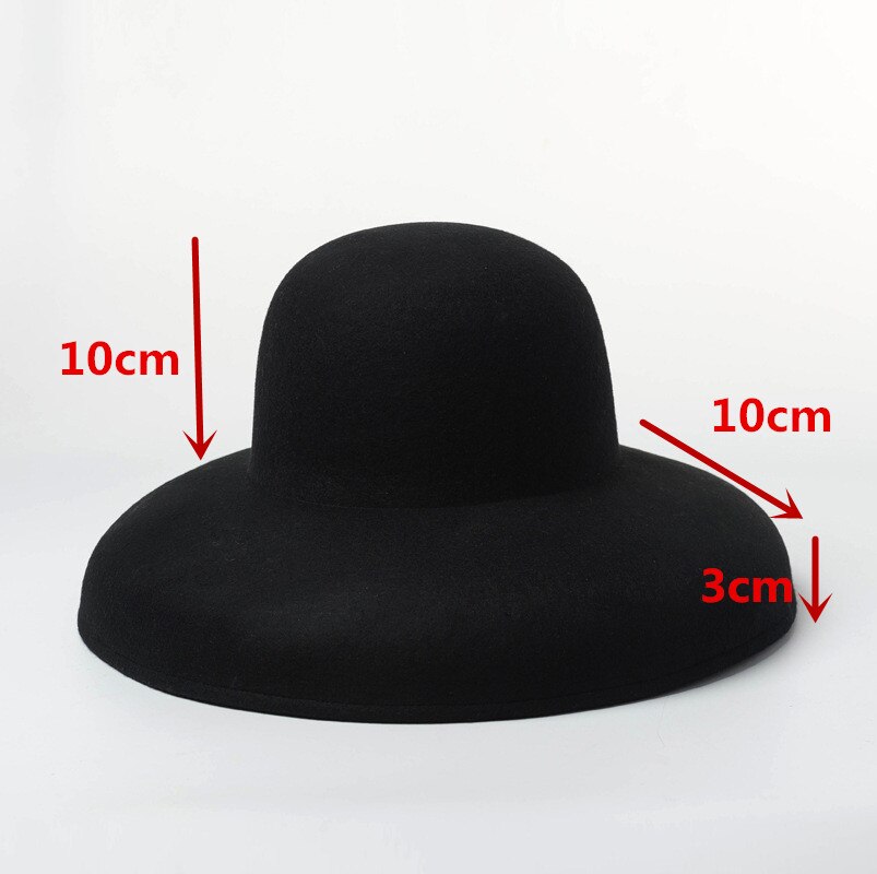 01909-HH8136 Classic black wool Hepburn style lady... – Grandado