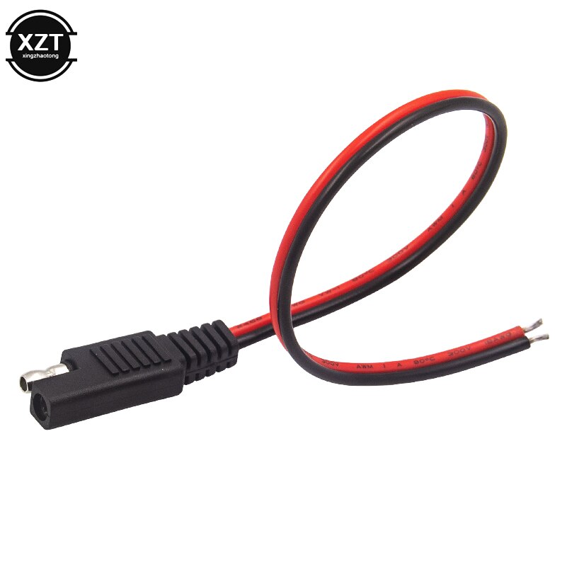 Cable de extensión automotriz SAE 10A, 1 Uds., 30CM, 18AWG, 2 pines, con conector SAE, desconexión rápida,