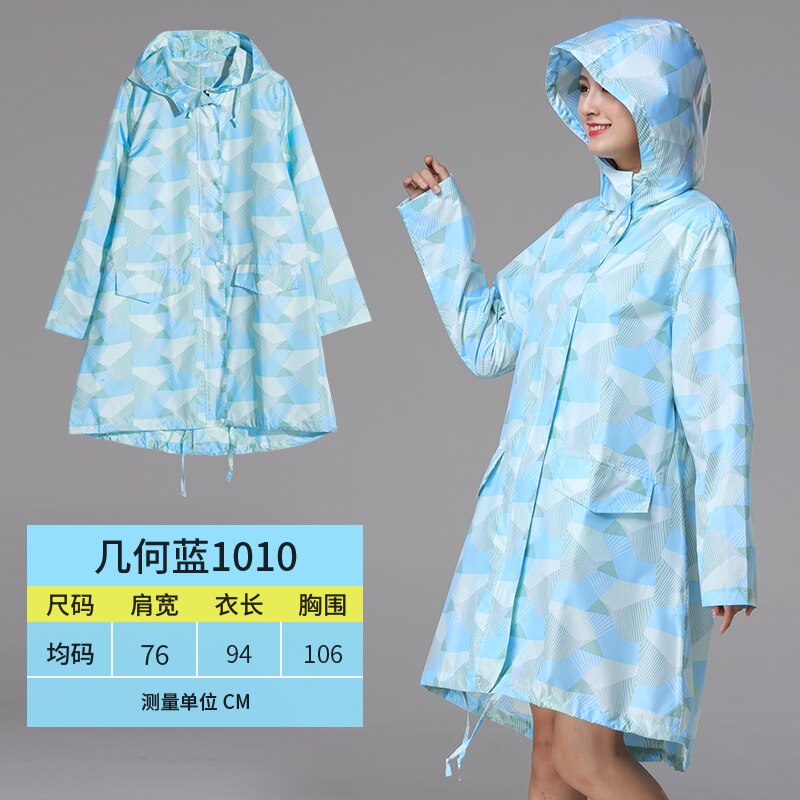 Zhouxiaoxi-chubasquero fino rosa para mujer, impermeable, a prueba de viento, con capucha, ligero, para senderismo y lluvia, Ponchos, chaqueta, capa: 1010Blue