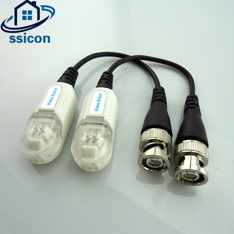 SSICON 10Pair 20Pieces CCTV Video Balun Twisted Passive Video Transceiver CCTV Passive BNC Video Balun to UTP Connector