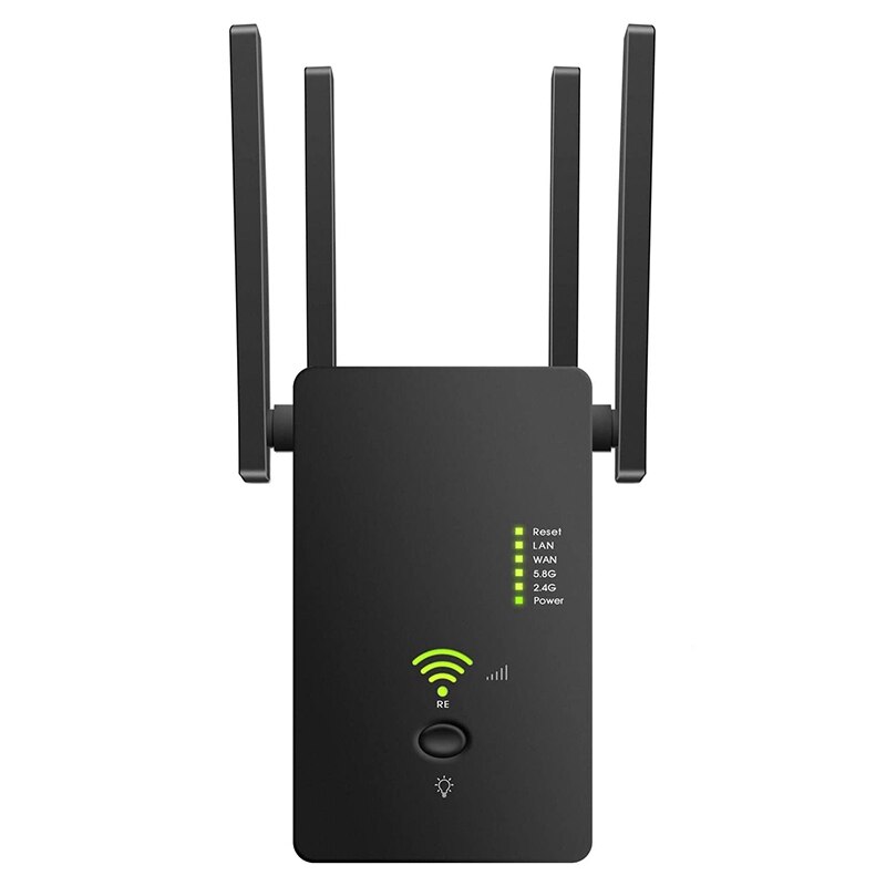 AC1200Mbps Wireless Wifi Repeater Router Dual Band 2.4/5G Wi-Fi Extender WiFi Wireless Signal Booster-US Plug: Default Title