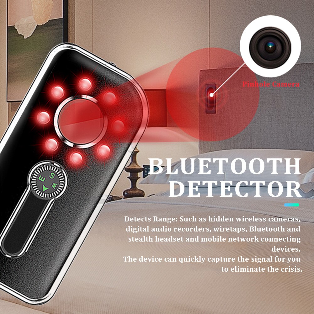Infravermelho usb recarregável app controle de indução movimento acampamento detector bluetooth anti roubo mini portátil caminhadas hotel ao ar livre