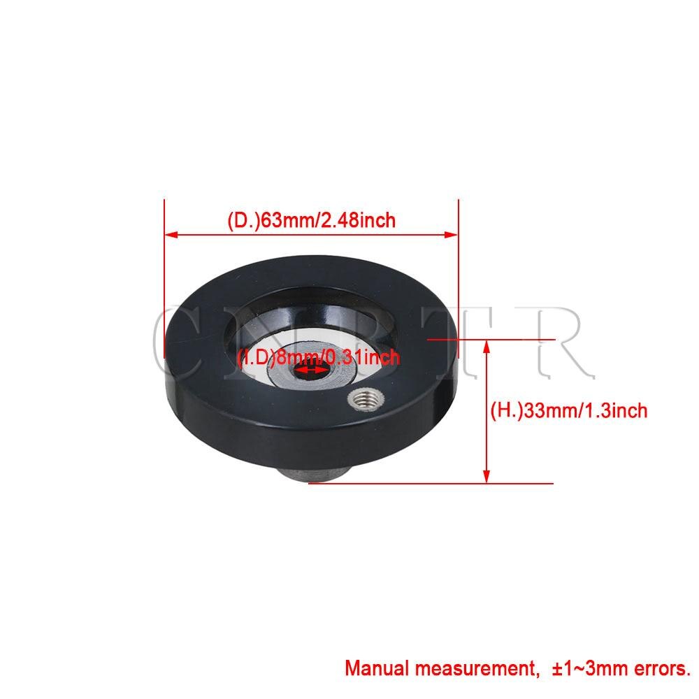 Volant de fraisage CNBTR noir 63x8mm avec poignée rotative