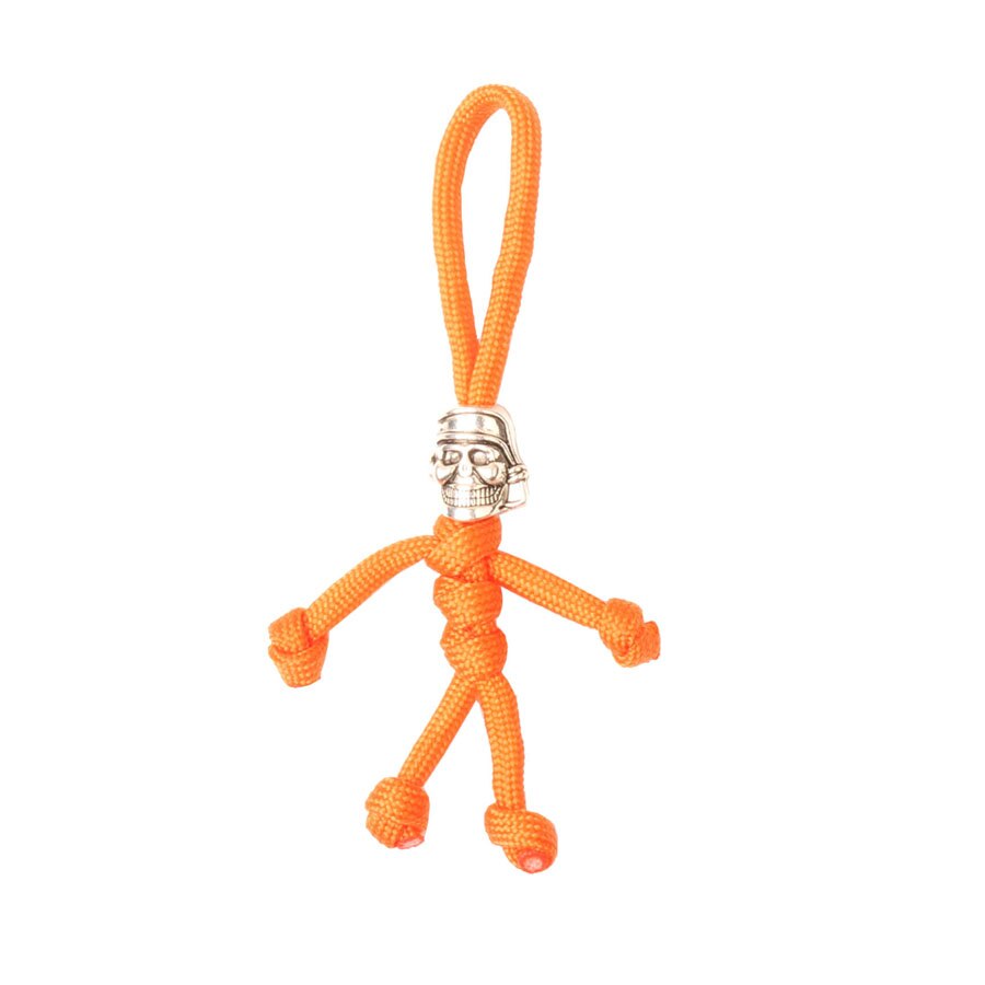 Campingsky paracord rep nyckelring utomhus camping överlevnad utrustning fallskärm sladd pirat nyckelring ring camping verktyg: Orange