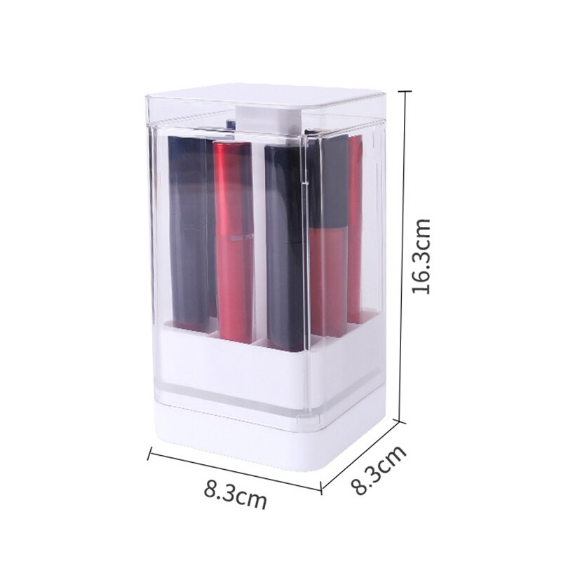 Transparent Cosmetic Storage Rack Shelf Makeup Desktop Storage Case Dustproof Table Desk Cosmetic Holder Organizer 8/12 Grid: Style 4