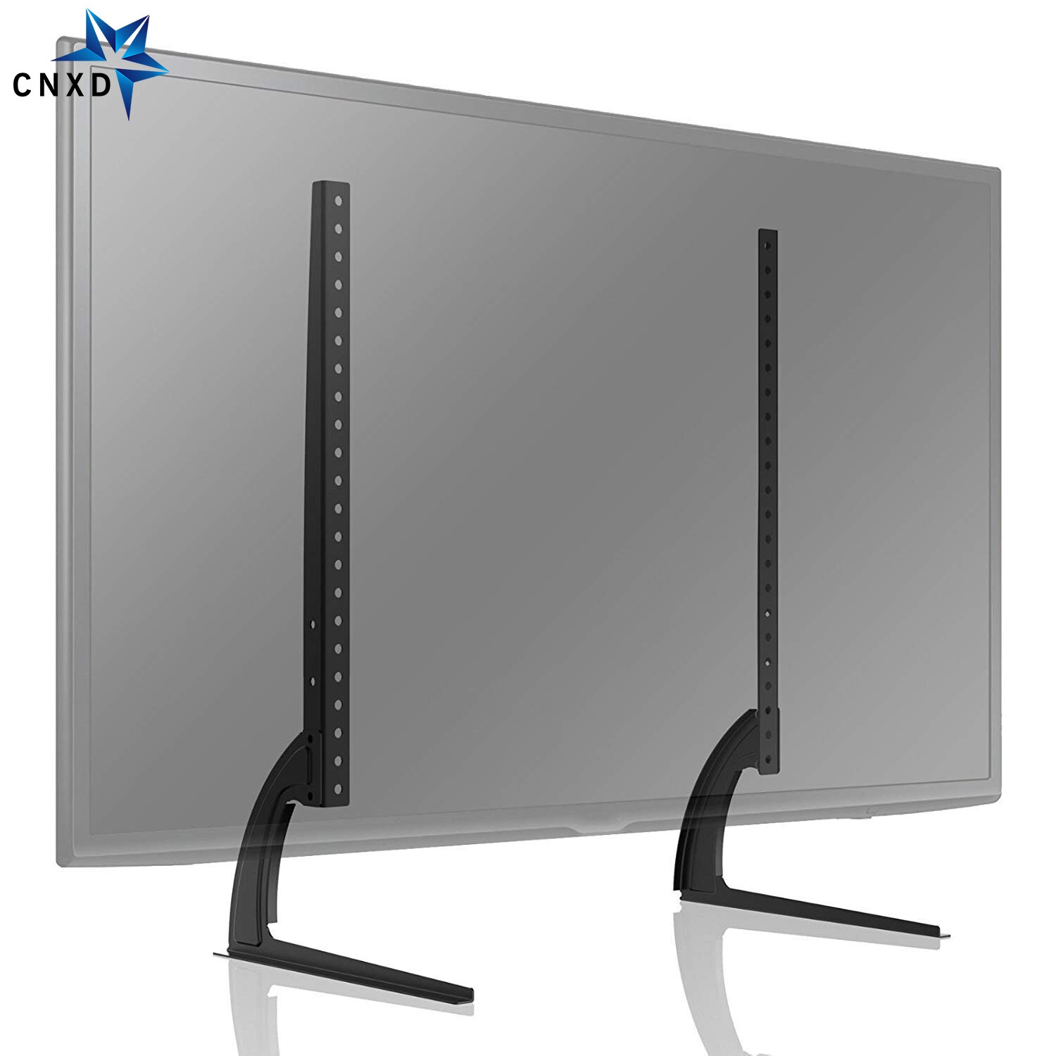 Universal Table Top TV Monitor Stand Base with Height Adjustment fit 32-65" Flat Screen TV VESA up to 800x600mm 110Lbs Capacity