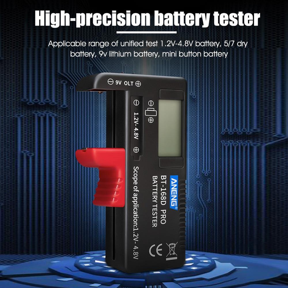 Digital Battery Tester LCD Display Check AAA AA Capacitance Diagnostic Tool Button Cell Universal Tester Battery Tester