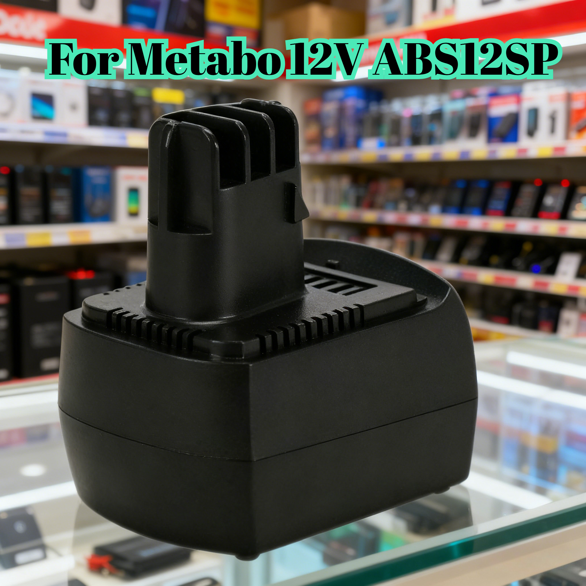 Replacement Battery for Metabo 12V ABS12SP ULA 9.6V-18V Li-ion Battery Pack for Cordless Power Tools