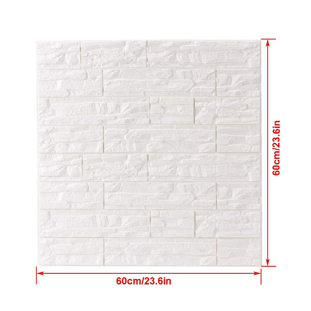 3D 60x60cm Brick Wall Stickers Living Room DIY PE Foam Wallpaper Panels Room Decal Stone Decoration Embossed Wallpapers Poster