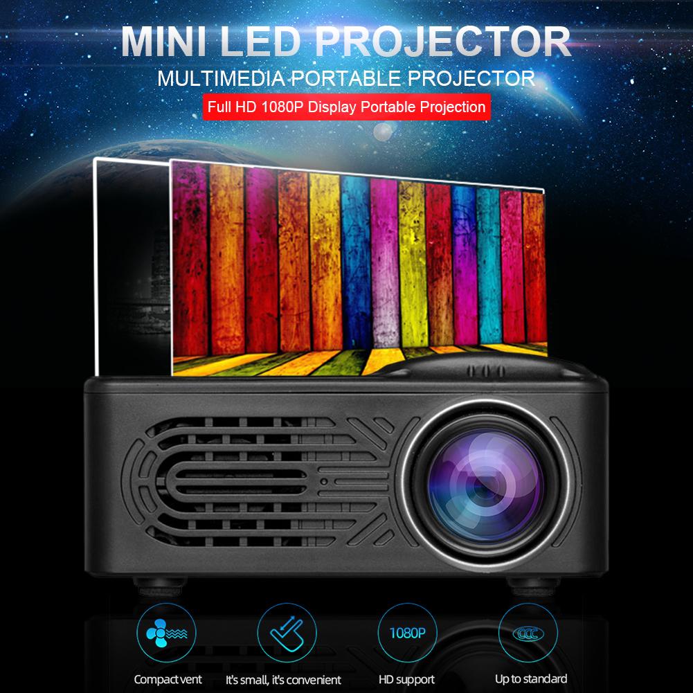 Mini LED Projector Portable HD 1080P Multimedia Home Cinema Theater Video Projector , Wireless Sync Display For Phone
