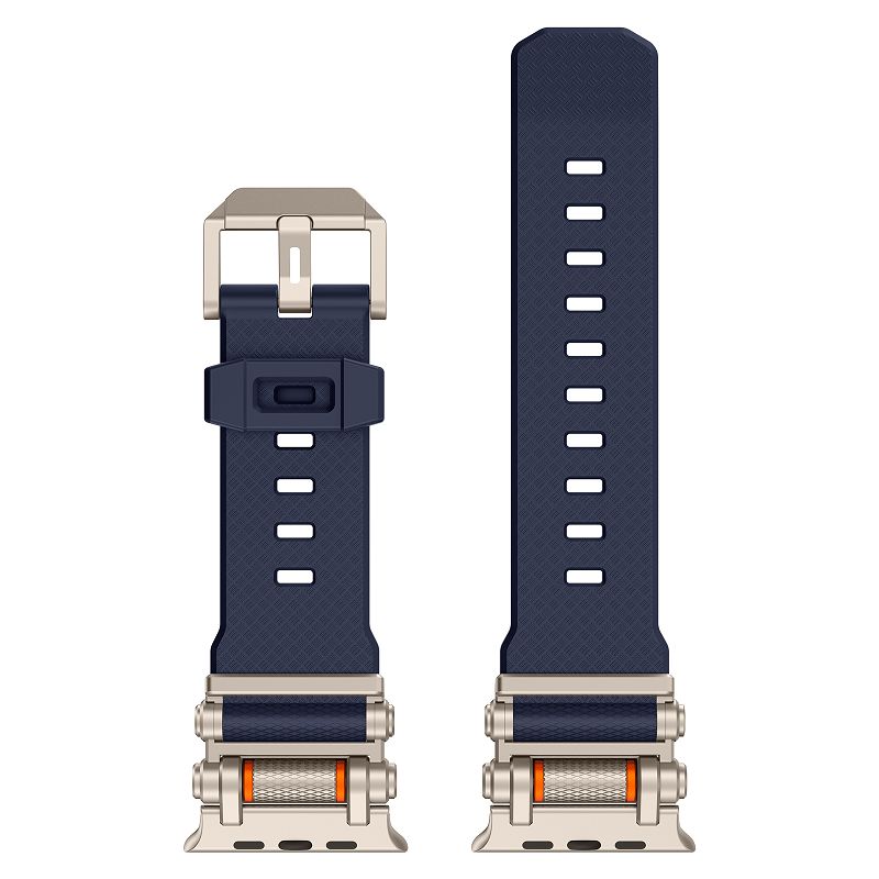 Urrem til apple watch ultra 2 remme 49 46 45 44 42mm holdbart metalstikrem til iwatch  s10 9 8 7 tpu sportarmbånd