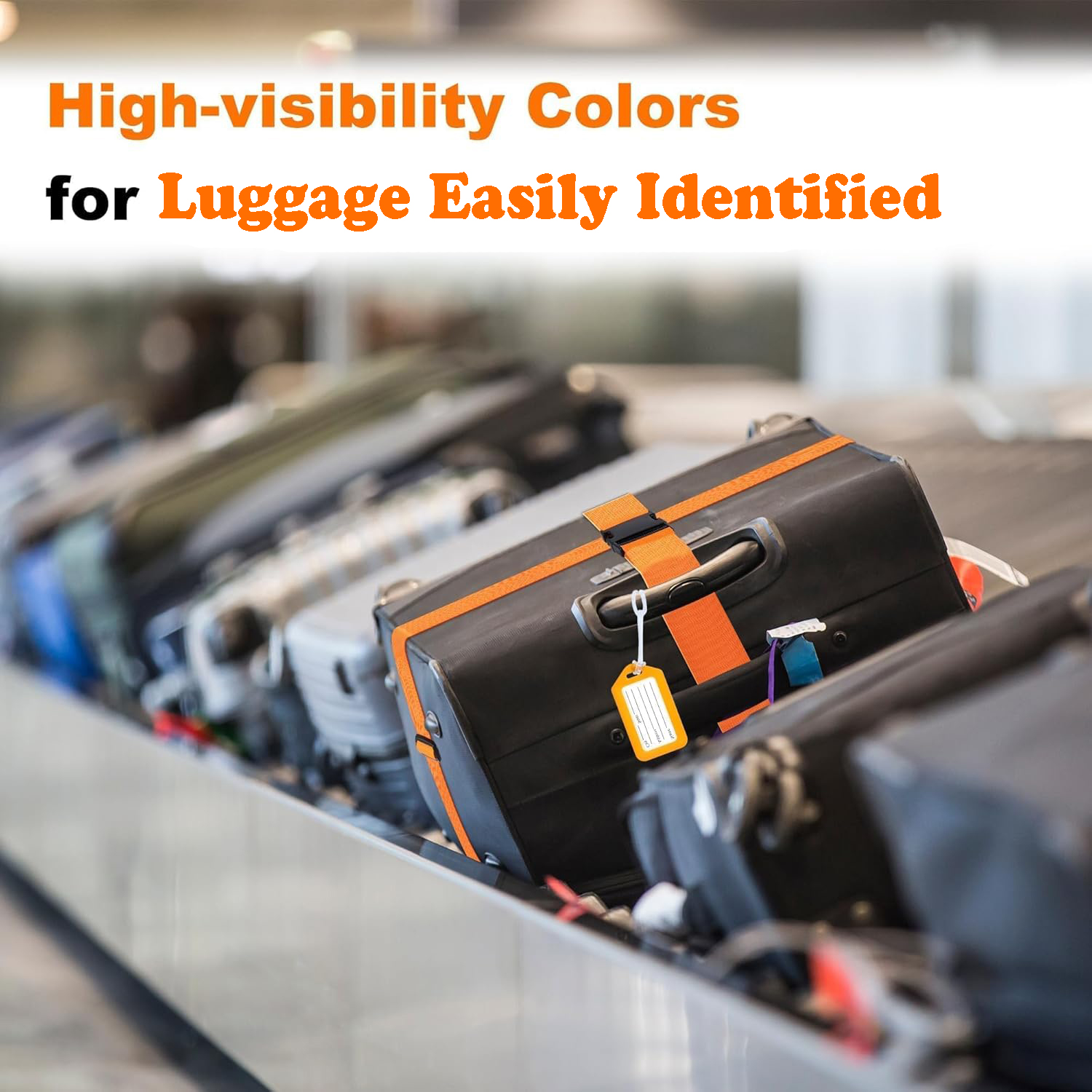 Cinghia per bagagli regolabile da 1 pezzo per valigie Cintura da imballaggio per valigie Cinture da viaggio facilmente identificate Accessori per borse