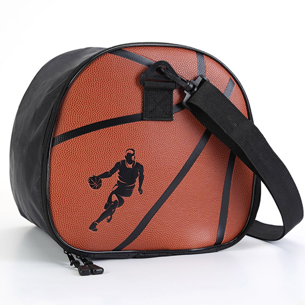 Voetbal Basketbal Tas Opslag Pu Leer Enkele Schouder Volleybal Oefening Waterdichte Afneembare Riem Dubbele Rits Sport