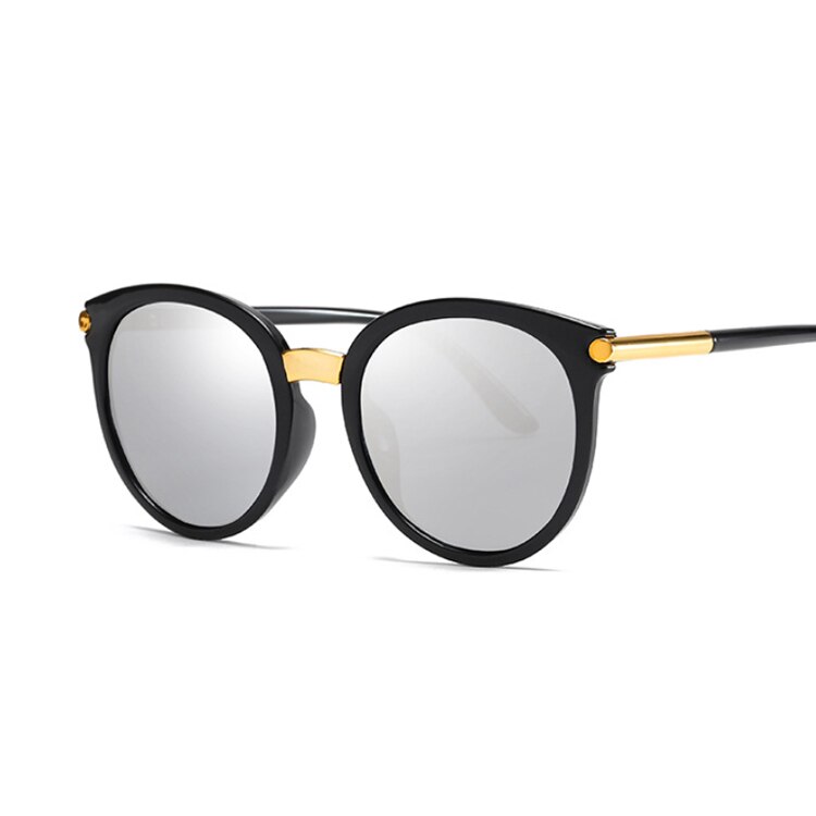 Cat eye solbriller kvinder luksus mærke vintage solbriller kvinde briller til leopard gafas de sol  uv400: Sølv