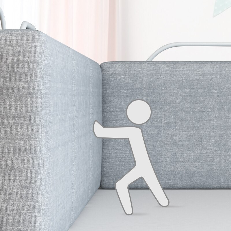 28cm Height Baby Bed Rail Guard Height Adjustable Anti-collision Guardrail Children's Bed Fence Bed General Soft Gate Crib Rail