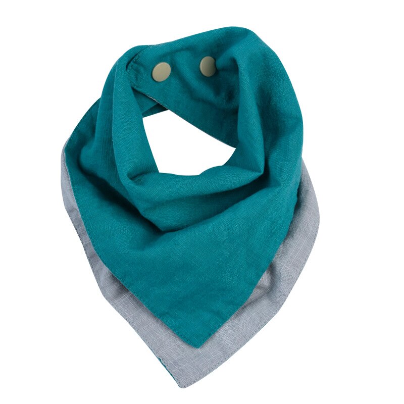 XCQGH Biancheria per Neonati Bavaglini Del Bambino Reversibile Bandana Drool Bib Saliva Asciugamano di Cotone Della Ragazza del Ragazzo Appena Nato Triangolo Sciarpa Tovagliolo Quadrato: green