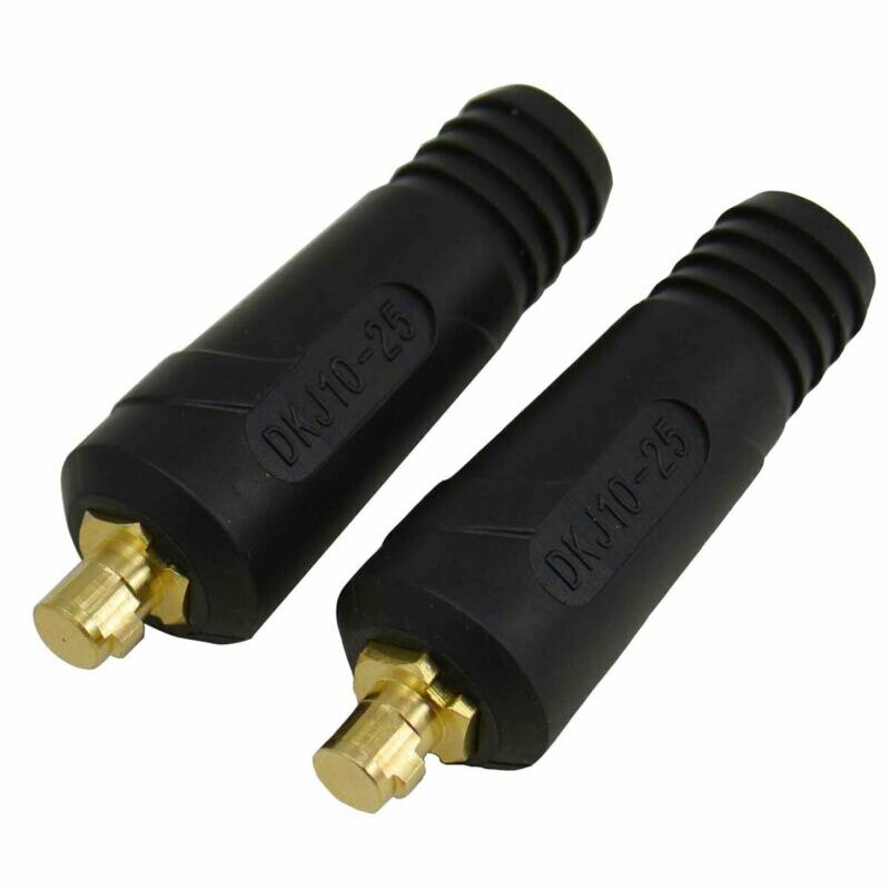 2X TIG Welding Cable Panel Connector-Plug DKJ10 25 200Amp Dinse Quick Fitting