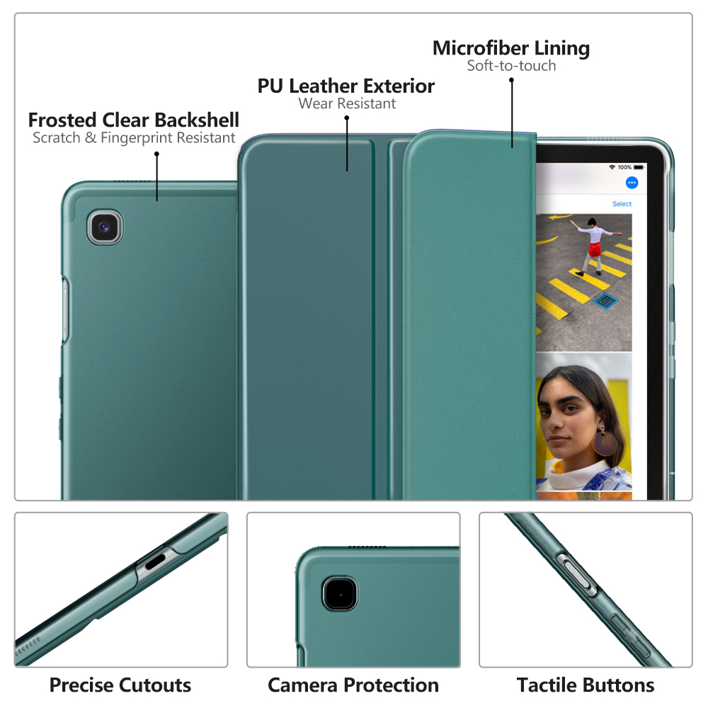 Funda MoKo para Samsung Galaxy Tab S5e , carcasa ultrafina y delgada con soporte triple y parte trasera esmerilada con encendido y apagado automático