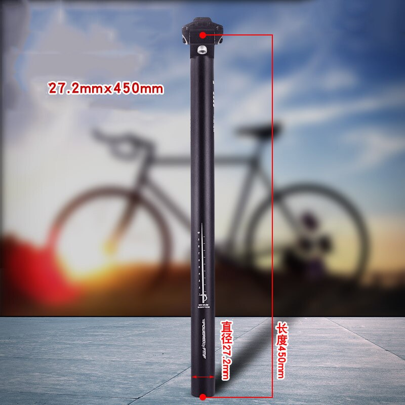 Aluminiumlegering mtb racefiets fiets zadelpen 25.4/27.2/28.6/30.4/30.8/31.6mm*350/450mm mountainbike zadelpen zitbuis: 27.2450mm