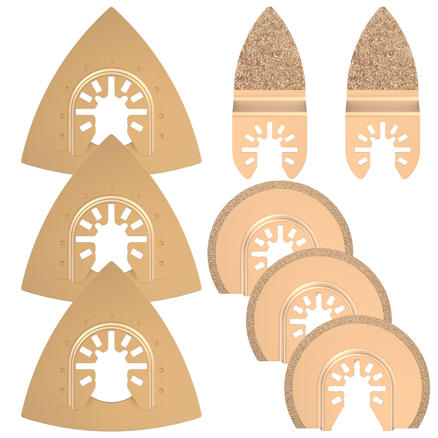 8/3PCS Carbide Multitool Messen Snel Snijden Oscillerende Zaagbladen Vernieuwer Zaag Set Keramische Tegel Grout Verwijderen gereedschap: GRIJS