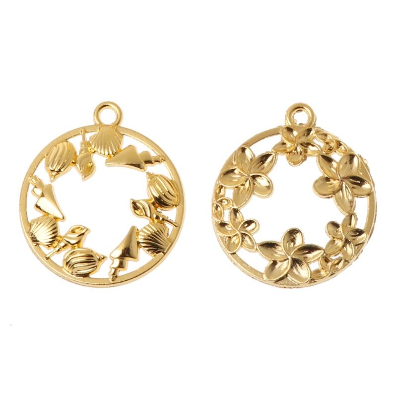 9Pcs Diy Ronde Cabochon Hanger Hars Leeg Frame Hangers Bezel Sieraden Maken