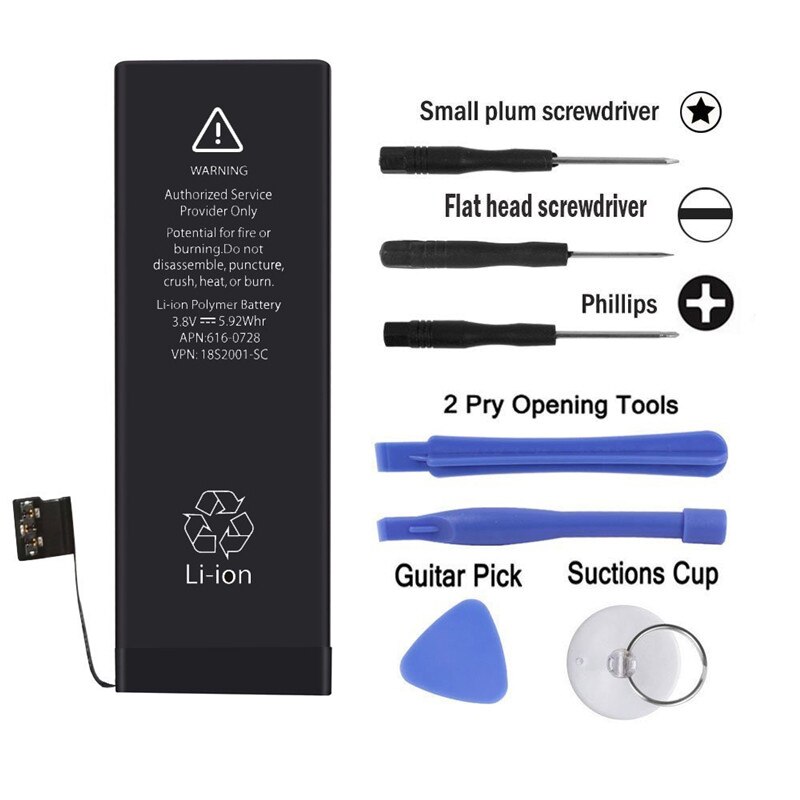 1560 mAh 3.8 V Li-Ion Interne Batterij Vervanging voor iPhone 5 S 5C Met Gratis Reparatie Tools