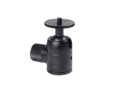 Mini rótula de trípode con tornillo base giratoria para teléfono, cámara de bola de 360 grados, rotación de 360, cabezal de trípode panorámico, Astronomía dslr, 1 \ 4: Black