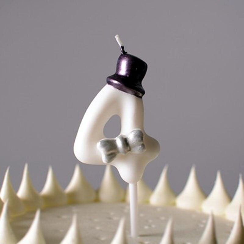 Digital Birthday Candles Big Cake Candles Decoration Smokeless Birthday Number Candle Birthday Cake Decoration: Hat 4