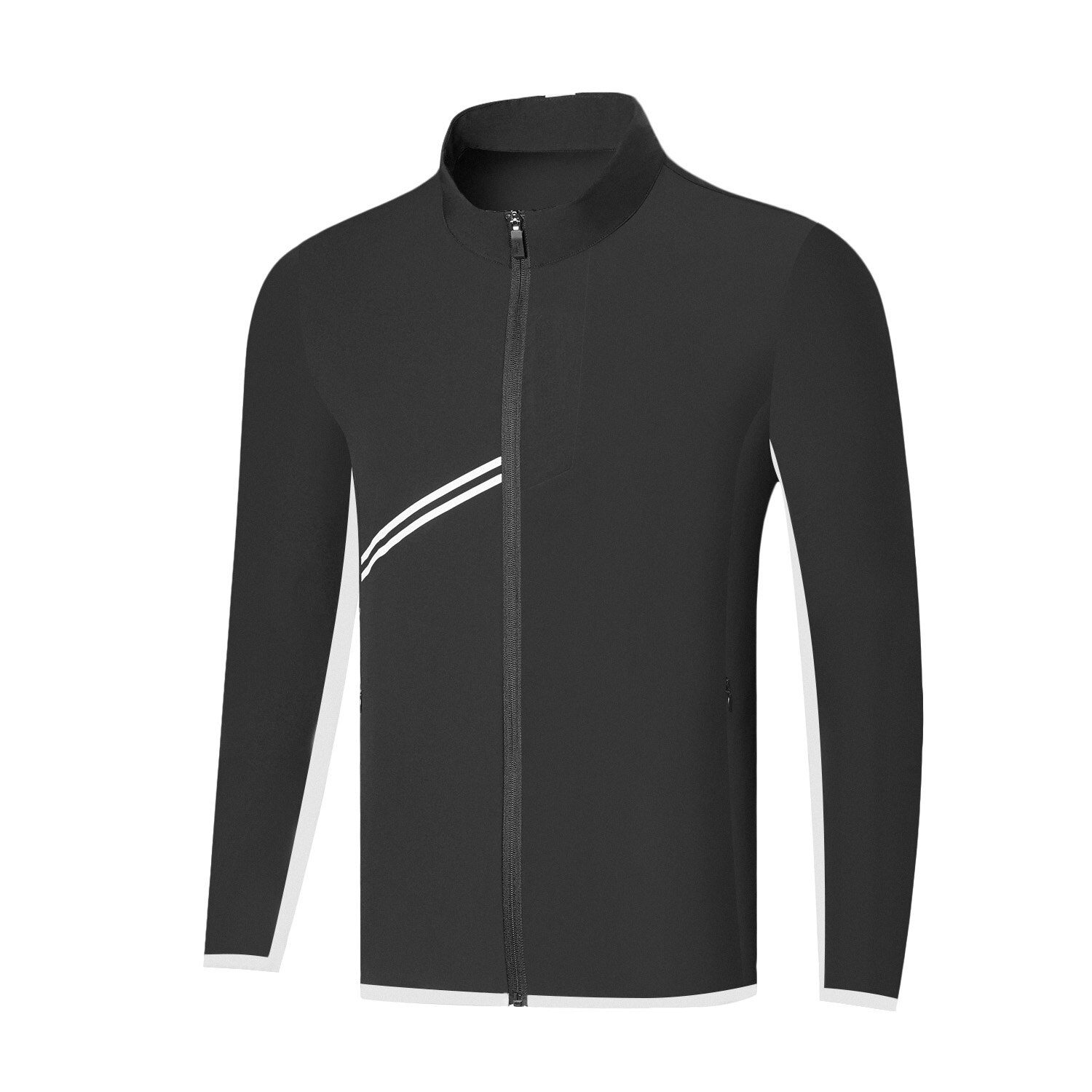 Golf odzież męska wiatrówka płaszcz wodoodporna kurtka: Black / XXL
