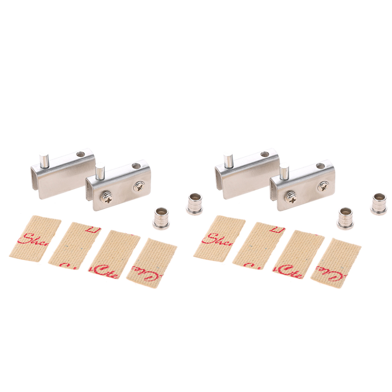 2 Stuks Rvs Glas Scharnieren Voor 5-8Mm/8-10Mm Badkamer Glazen Deur Glas pivot Klemmen Kast Display Kasten Glasklemmen