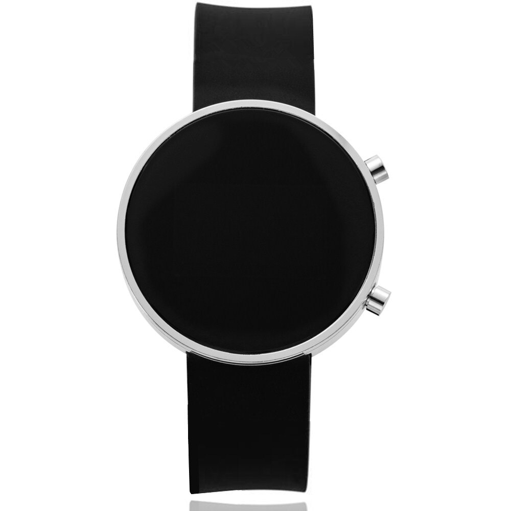 Førte sports kvinder ure mænd digitale ure top brand luksus damer digitale ure ure til kvinder mænd digital reloj hombre: Sort sølv