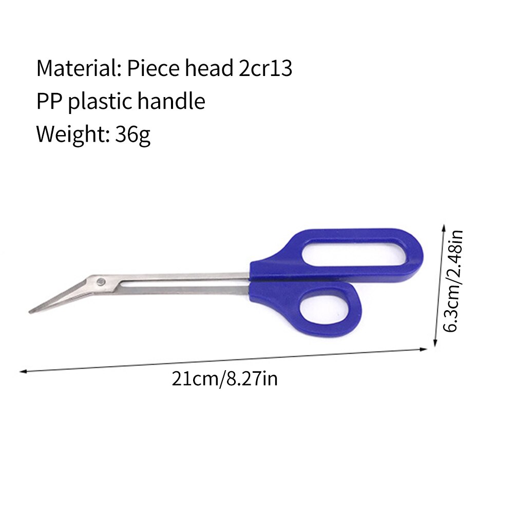 Toenail Scissor Clippers Long Handle Toenail Scissors Stainless Steel Bandage Gauze Scissors Thick Nails Easy Reach Nail Art