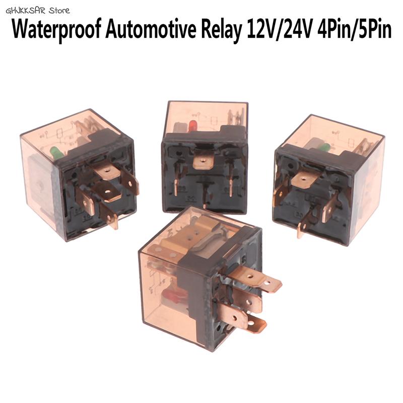 Waterdichte Auto Relais 12V/24V 80a 4pin/5pin Spdt Auto Besturingsapparaat Auto Relais Dc Hoge Capaciteit Schakelen 1Pc