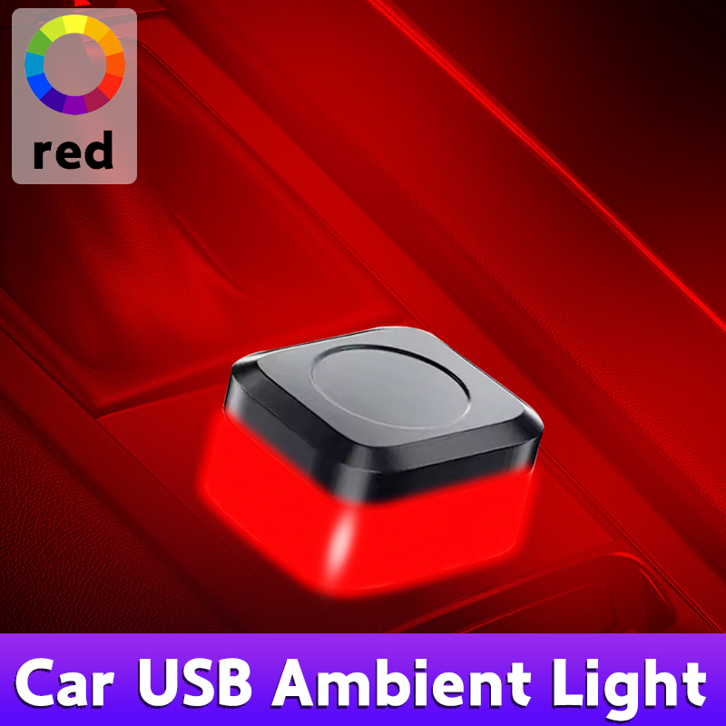 Mini Universal USB Car Interior Ambient Light LED Signal Light Car Reading Light Decorations Car Interior Accessories Lights: Red