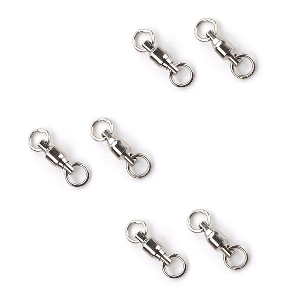 20 stk/parti i rustfritt stål, kraftig kulelagersvivel, 0# 1# 2# 3# 4#/5# 6# 7# 8#  solid ringkoblinger fiskeutstyr