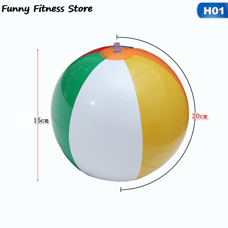 Pelota de playa para piscina, pelota inflable de verano para exteriores, pelotas que rebotan en el agua, juego de agua para niños, pelotas de burbujas para adultos, deportes: 15cm-colorful