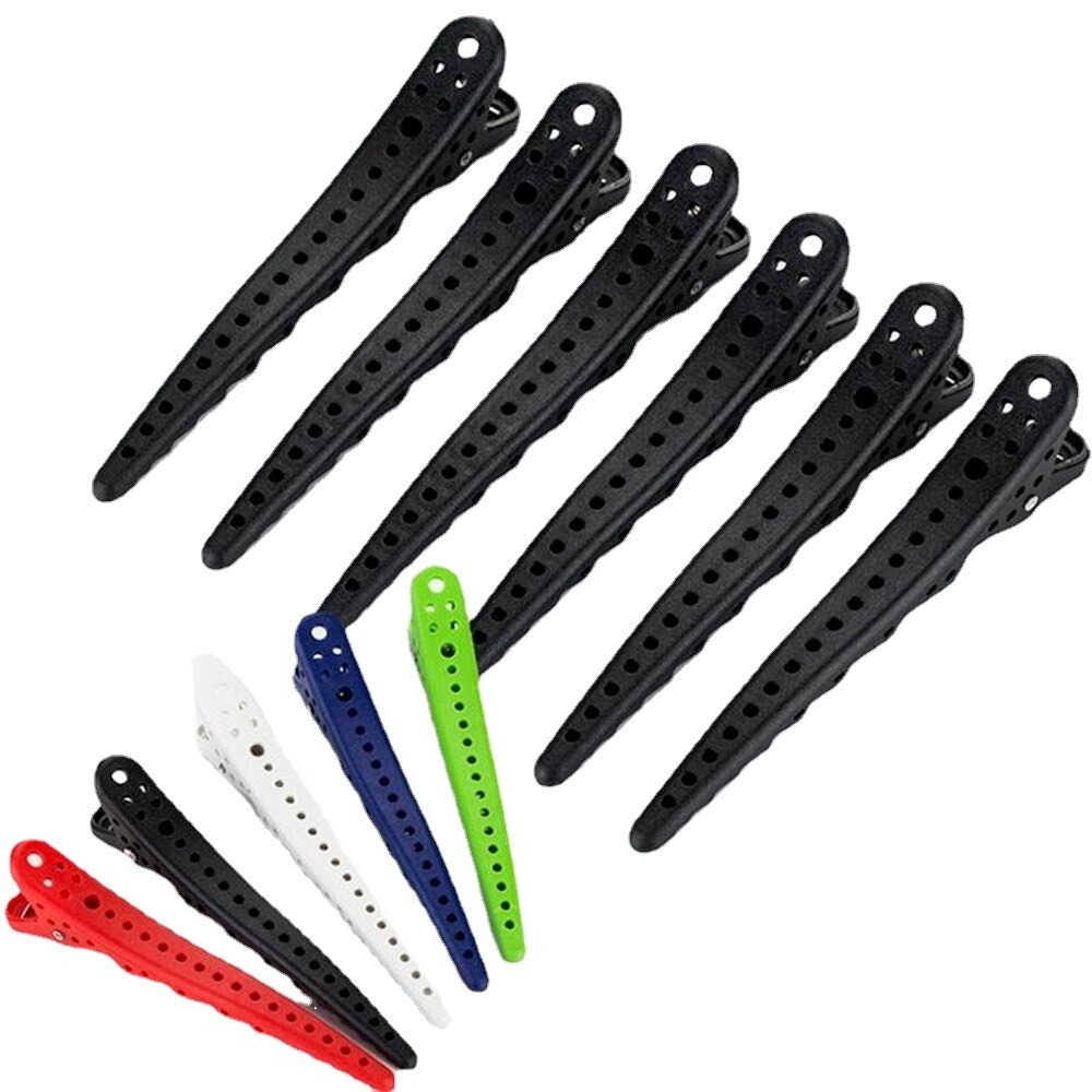 6Pcs Pro Salon Haarspeldjes Kappers Haarspelden En Clips Alligator Clips Kapper Haar Sectioning Clip Haar Snijgereedschappen