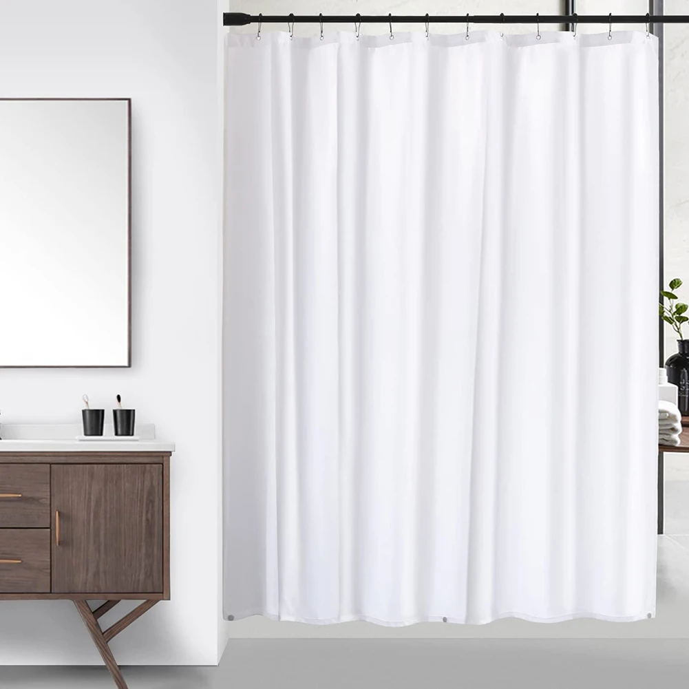 Przezroczysta zasłona prysznicowa Plastikowa wykładzina prysznicowa PEVA 180x180CM Lekkie wodoodporne zasłony prysznicowe do łazienki z 12 haczykami: 180*200CM / Przezroczysty