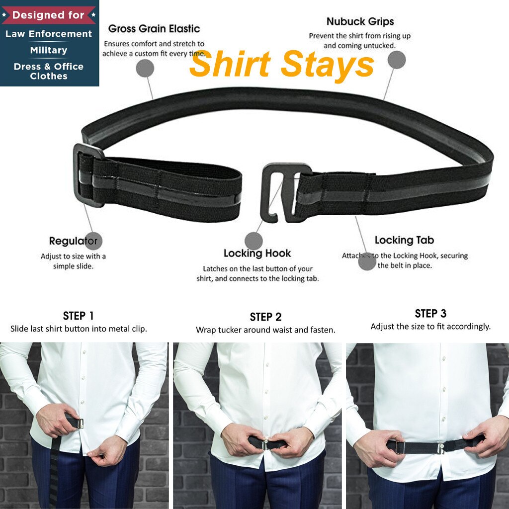 2022 supporto per camicia uomo donna camicia regolabile-restare migliore camicia soggiorni per uomo camicia da cintura nera rimboccare esso progettata per contenere C