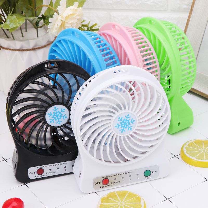 Ventilador USB portátil para escritorio, 5W, para ventilador de luz LED al aire libre, sin batería 18650