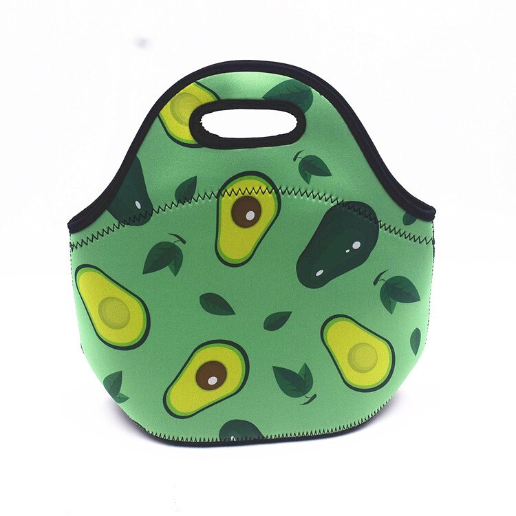 Thermische Geïsoleerde Print Neopreen Lunch Tas Voor Vrouwen Kinderen Lunch Zakken Koeler Isolatie Lunch Box Voedsel Zak: B