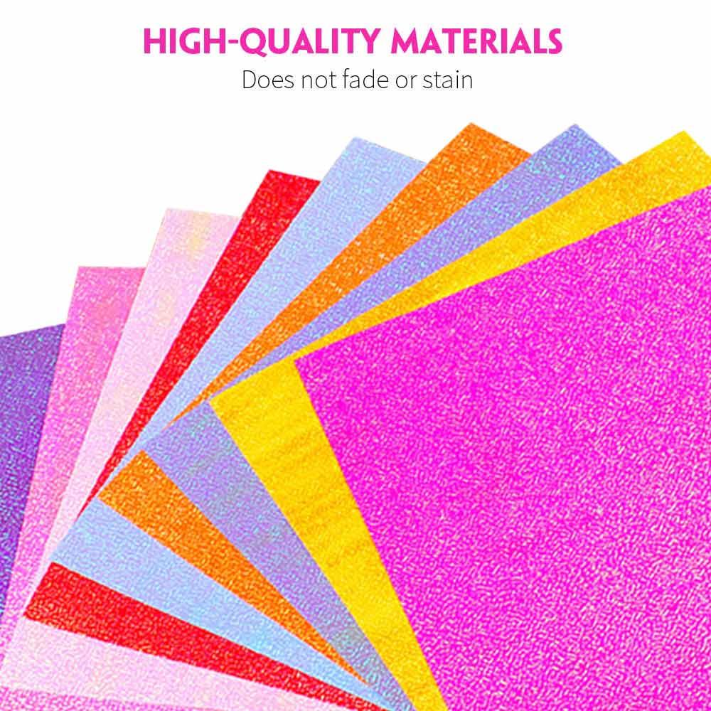 Polyester 10 Colors Cloth Felt Cloth Crafts Manual DIY Sewing Handcraft Sewing Supplies DIY Crafts Glitter Paper