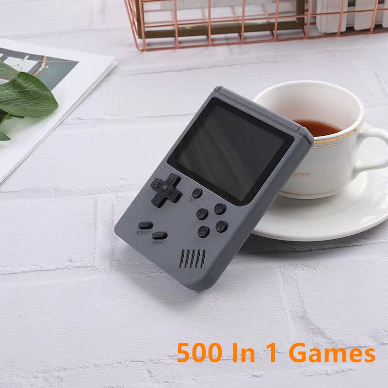 2021 nuovi MINI Console Video portatile retrò lettori di giochi portatili Boy 8 Bit Console per videogiochi con schermo LCD a colori da 3.0 pollici: 500 gray