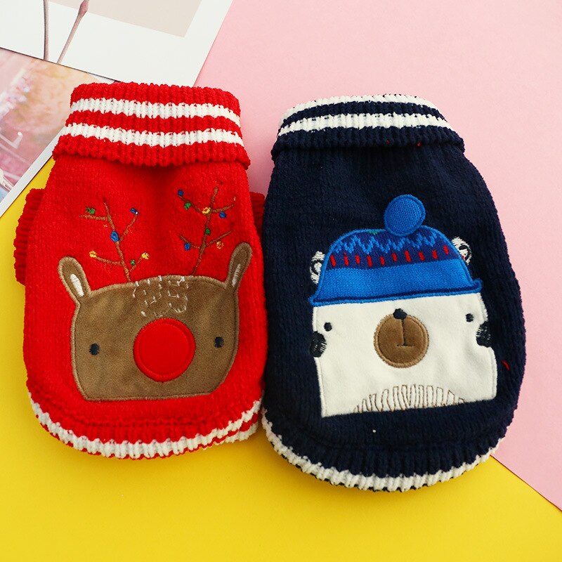 Vêtements de chien de noël bouledogue français chandail de chien de compagnie gros carlin vêtements pour animaux de compagnie pour les grands chiens moyens manteau hiver vêtements pour animaux de compagnie