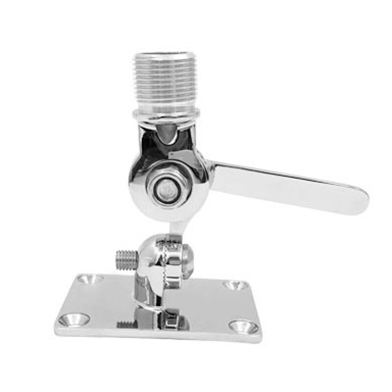 Marine vhf antenne justerbar base mount til båd 316 rustfrit stål passer 1 inch marine antenne