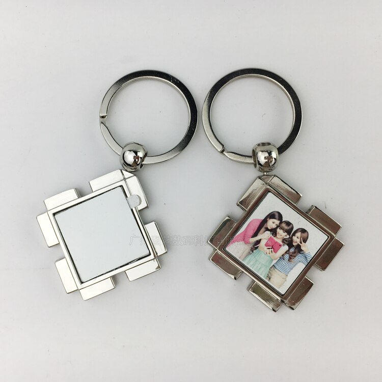 20pcs/lots Blank Metal Key Rings Key Chian DIY Printing Sublimation Ink Transfer paper Print