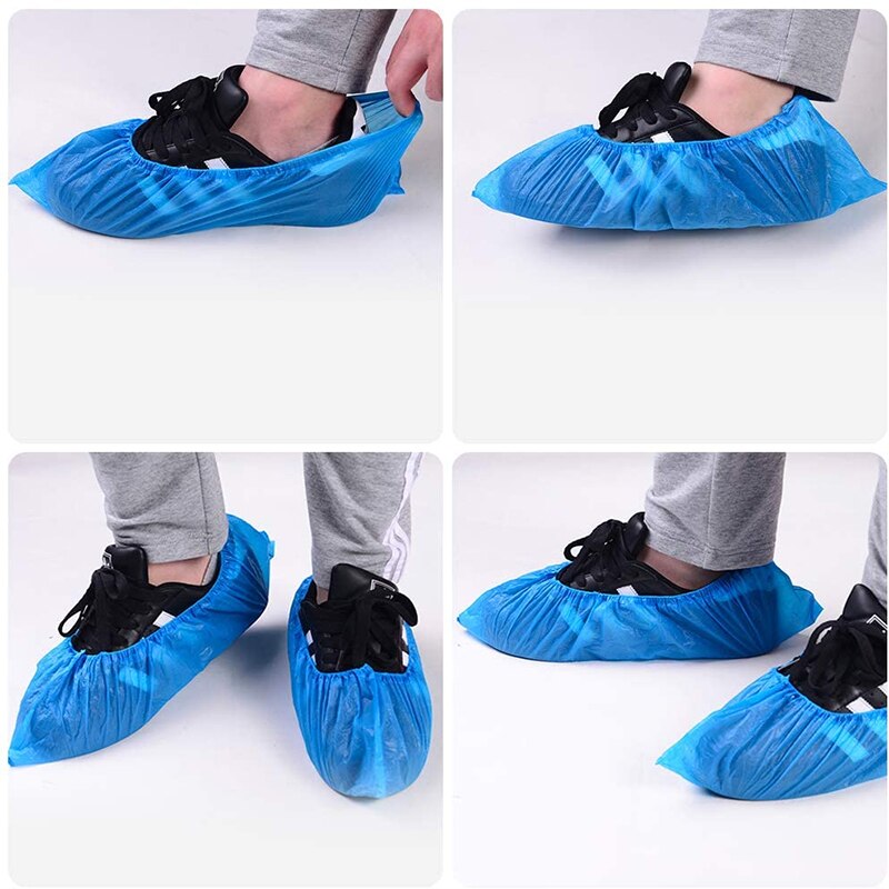 100 Stks/zak Wegwerp Plastic Overschoenen Overschoenen Case Waterdichte Schoen Cover Pouch Anti Dity Dust Regendicht Outdoor Boot Cover