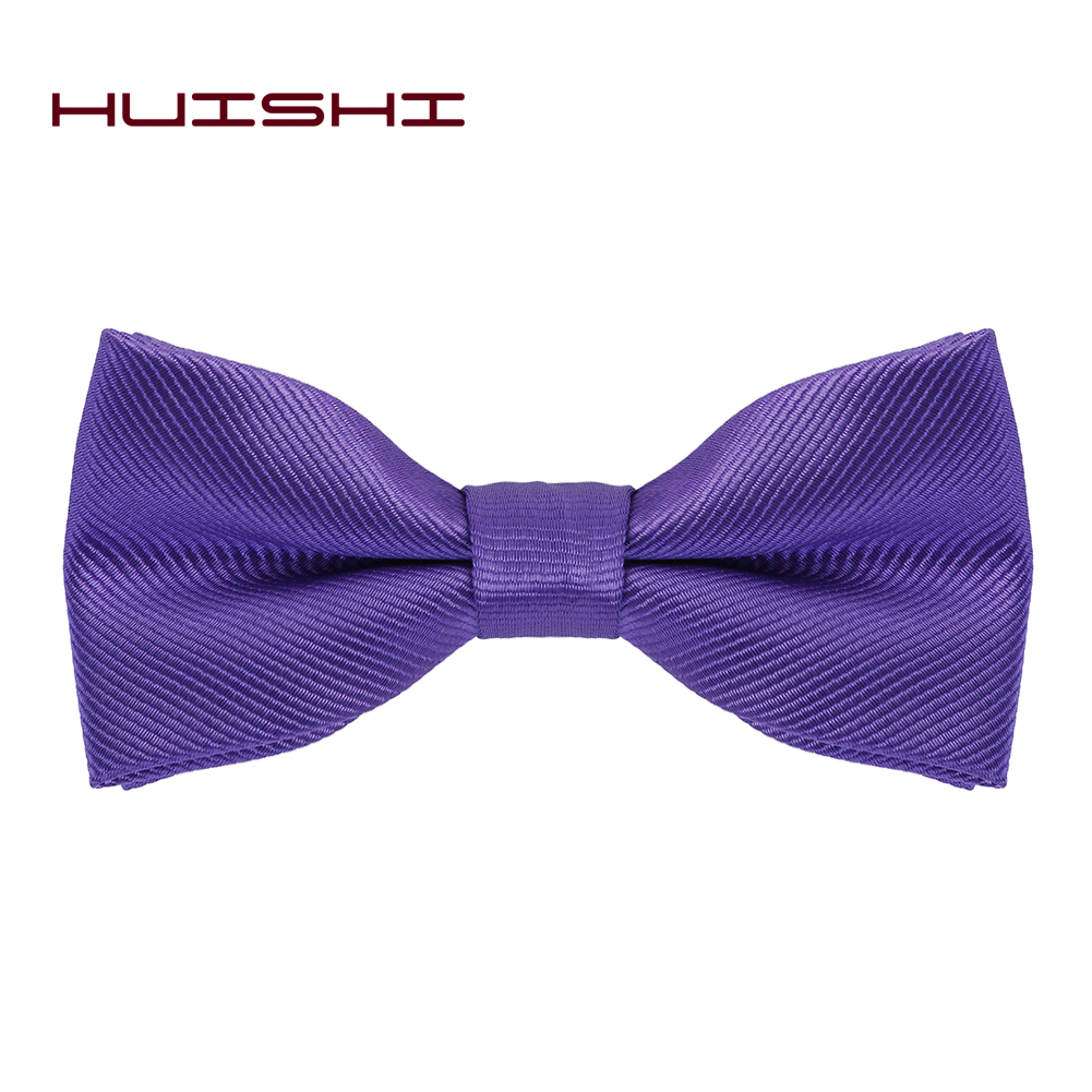 HUISHI Papillon per uomo Striscia solida Nero Perla Bianco Papillon Elegante uomo Bussiness Accessori per feste di nozze Fiocco a farfalla