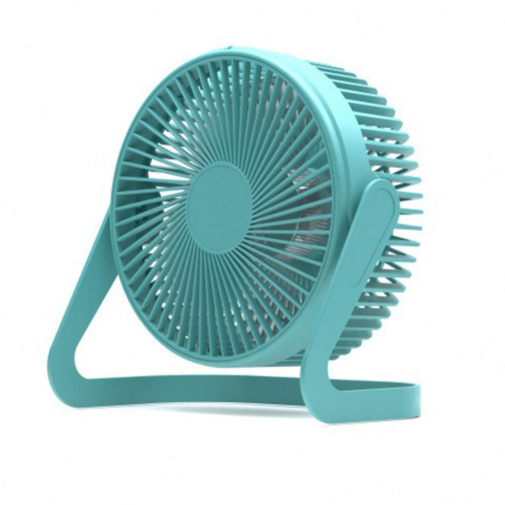Verão de refrigeração usb ventilador desktop portátil mini refrigerador ar rotação ângulo ajustável para escritório computador doméstico ventiladores estudante: Azul
