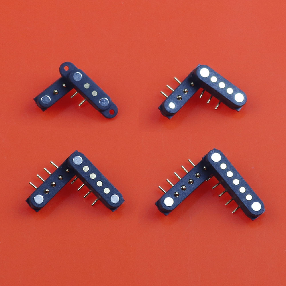 JCD 1Pair Waterproof Magnetic Pogo Pin Connector 2 3 4 5 Pin Male Female Spring Loaded 2A 36V DC Power Socket Charge Probe